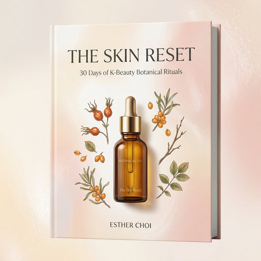 The Skin Reset — 30 days of K-beauty botanical rituals for post-acne, post-retinol, barrier-damaged skin